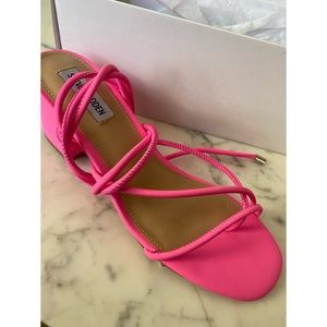 *NEW* Steve Madden Impressed Lace-Up Block Heel Sandal in Pink💕 SIZE 8